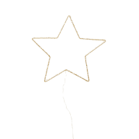 MILA - Lichtgevende decoratie ster van verguld metaal
