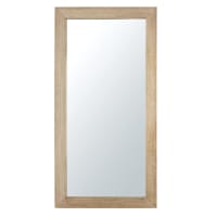CEVENNES - Light brown mango wood mirror 90x180cm