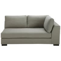 Light Grey Modular Sofa with Right Armrest Light Grey Modular Sofa with Right Armrest