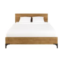 Lit 160x200 en manguier massif et acacia Lit 160x200 en manguier massif et acacia