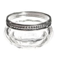 Lumignon cerclage en verre argenté H 3 cm Lumignon cerclage en verre argenté H 3 cm