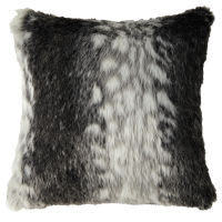 LYNX faux fur cushion in grey 45 x 45cm LYNX faux fur cushion in grey 45 x 45cm