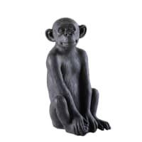 LITTLE GANDHI - Macaco de jardim de resina preto altura 56