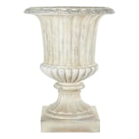 EYGUIERES - magnesia garden urn in white H 71cm