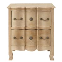 COLETTE - Mango wood and acacia bedside table with drawers