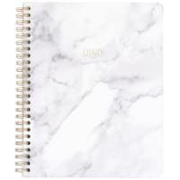 Set of 4 - Marble-print spiral notebook