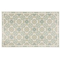 AUGUSTA - Meerkleurig vinyl tapijt met cementtegelprint met planten 50 x 80 cm