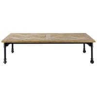 Mesa baja con ruedas de madera y metal An. 160 cm Mesa baja con ruedas de madera y metal An. 160 cm
