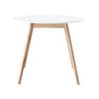 Mesa de comedor redonda blanca 4 personas D.90 Mesa de comedor redonda blanca 4 personas D.90