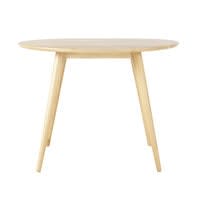 Mesa de comedor redonda vintage de roble macizo D. 100 Mesa de comedor redonda vintage de roble macizo D. 100