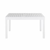 EXTENSO - Mesa de jardín extensible de aluminio blanco para 6/12 personas, L. 135/270