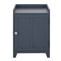 ANTWERP - Mesita de noche con 1 puerta en azul noche