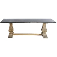 LOURMARIN - Metal and Recycled Wood 10-Seater Dining Table L240