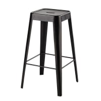 TOM - Metal bar stool in black