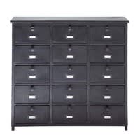 Metallkommode im Industrial-Stil, B 88 cm, schwarz Metallkommode im Industrial-Stil, B 88 cm, schwarz
