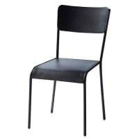 EDISON - Metallstuhl im Industrial-Stil, schwarz