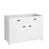 Meuble bas de cuisine en pin blanc L120 Meuble bas de cuisine en pin blanc L120