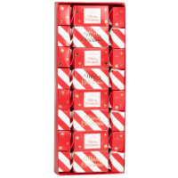 Mini crackers de Noël en papier rouge, blanc et doré (x8)