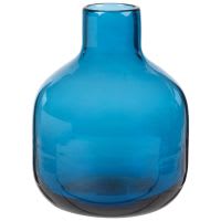 Mini-Vase aus blau getöntem Glas H14 Mini-Vase aus blau getöntem Glas H14