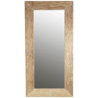 CANCALE - Miroir en hévéa blanchi 100x200