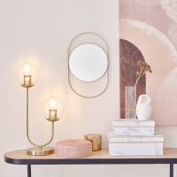 THALA - Miroir en métal doré 26x43
