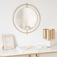 NUBIA - Miroir en métal doré 45x50