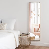 CLIFTON - Miroir en métal doré mat 39x129