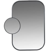 MORRITZ - Miroir en métal gris 50x60
