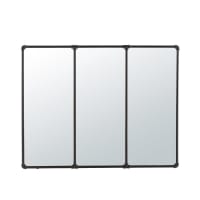 NEWTON - Miroir en métal noir 119x95
