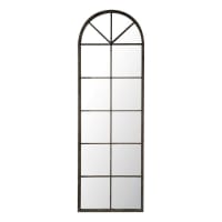 ACHILLE - Miroir en métal noir 59x180