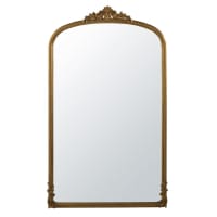 OMERA - Miroir en paulownia doré effet vieilli 119x194