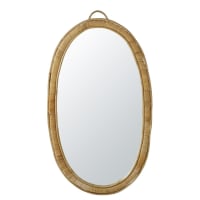 MADELEINE - Miroir ovale en rotin 63x113