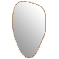 GUNNAR - Miroir ovoïde en métal doré 46x79