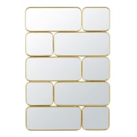 MADISON - Miroirs en métal doré 123x84