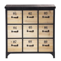 DOCKS - Mobiletto nero in metallo per CD/DVD H 78 cm
