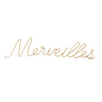 Mot lumineux mural Merveilles en métal doré L49 Mot lumineux mural Merveilles en métal doré L49