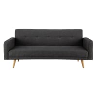 BROADWAY - Mottled Grey 3-Seater Clic Clac Sofa Bed