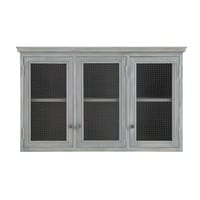 Mueble alto de cocina de hevea gris L 120 cm Mueble alto de cocina de hevea gris L 120 cm