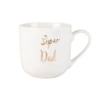 SUPER DAD - Lotto di 2 - Mug in porcellana bianca stampata