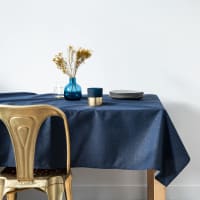 INTERSTELLAR - Nappe bleu nuit et dorée 145x350