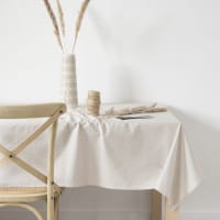 HOME - Nappe en coton beige 150x250