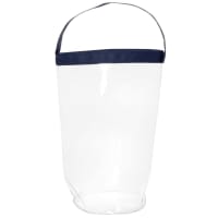 Set of 2 - Navy-blue and clear PEVA cool bag for bottle