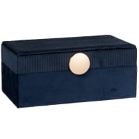 Navy blue polyester jewellery box