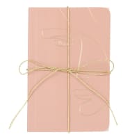 BLUSH - Notizbuch, rosa, weiß und goldfarben, Set aus 2