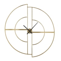 GOLDEN HOUR - Orologio in metallo dorato 90 cm x 97 cm