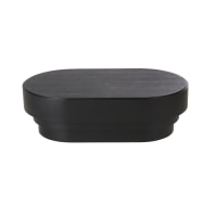 TOTAM BUSINESS - Ovale zwarte salontafel voor professioneel gebruik