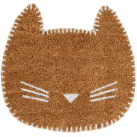 OLLIE - Paillasson chat marron 40x38