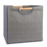 Panier de rangement gris chiné