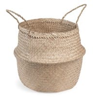 Panier thaïlandais en fibre végétale H 47 cm Panier thaïlandais en fibre végétale H 47 cm