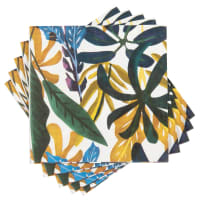 JELKA - Set van 2 - Papieren servetten met meerkleurig plantenmotief (x20)